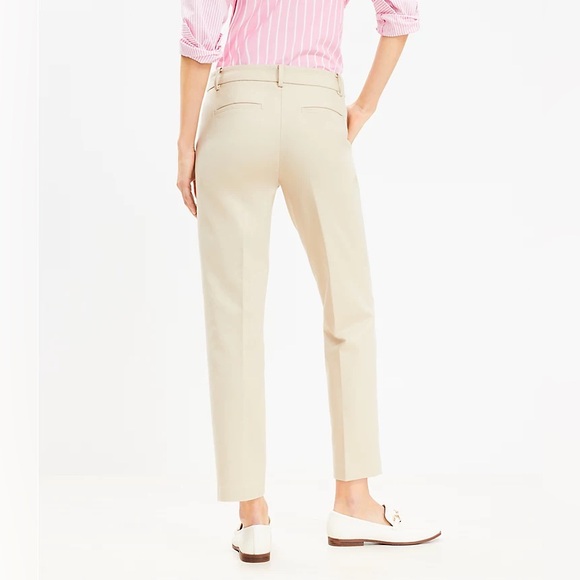 LOFT Riviera Slim Pants in Doubleweave — Simply Khaki - Picture 3 of 3